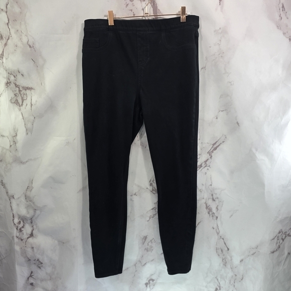 SPANX Pants - Spanx Leggings Womens XL Black Jeanish  Ankle Pants Crop High Rise Jeggings